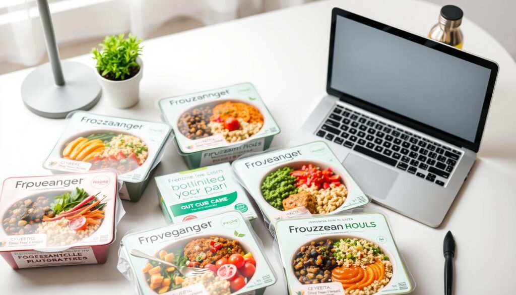 Desk-friendly vegan frozen meals