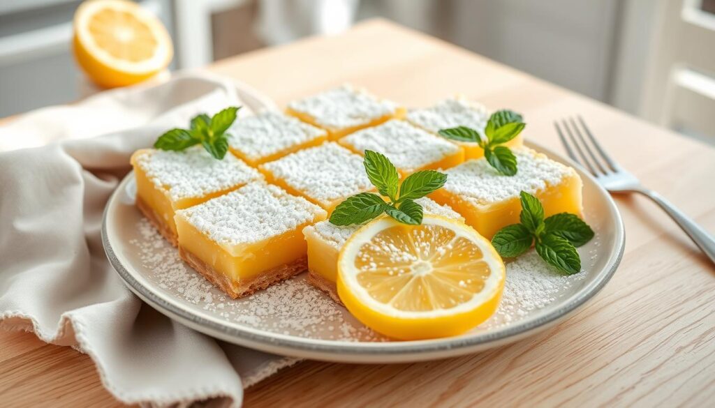 Serving Vegan Lemon Bars