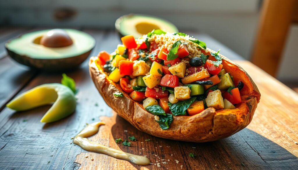 Vegan Stuffed Sweet Potato