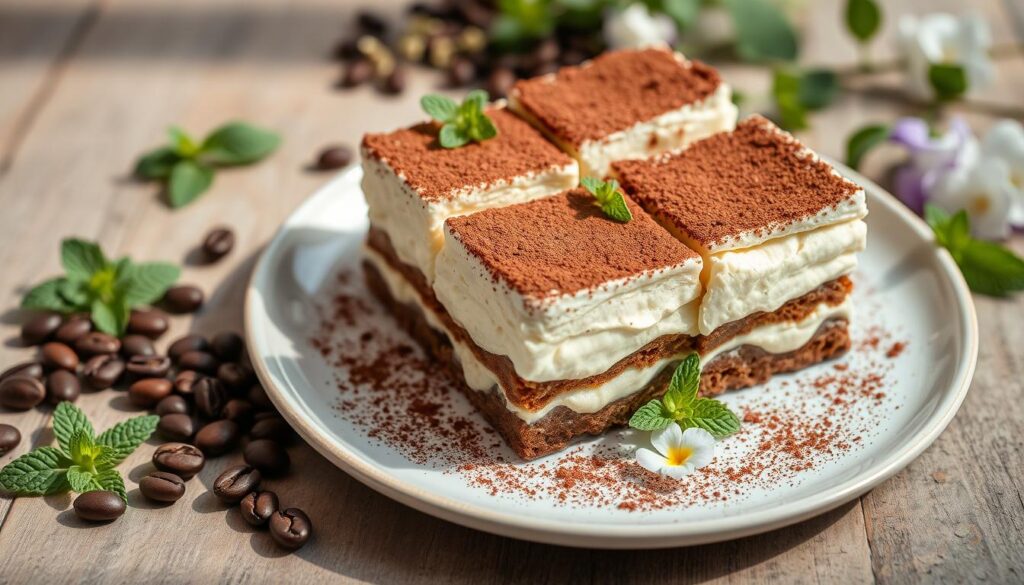 Vegan Tiramisu Presentation
