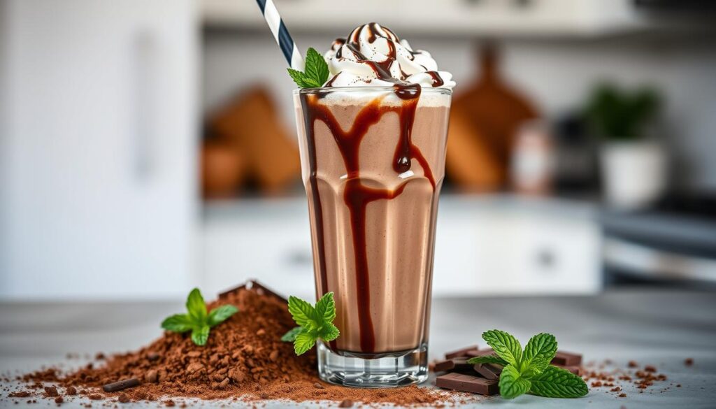 chocolate protein milkshake