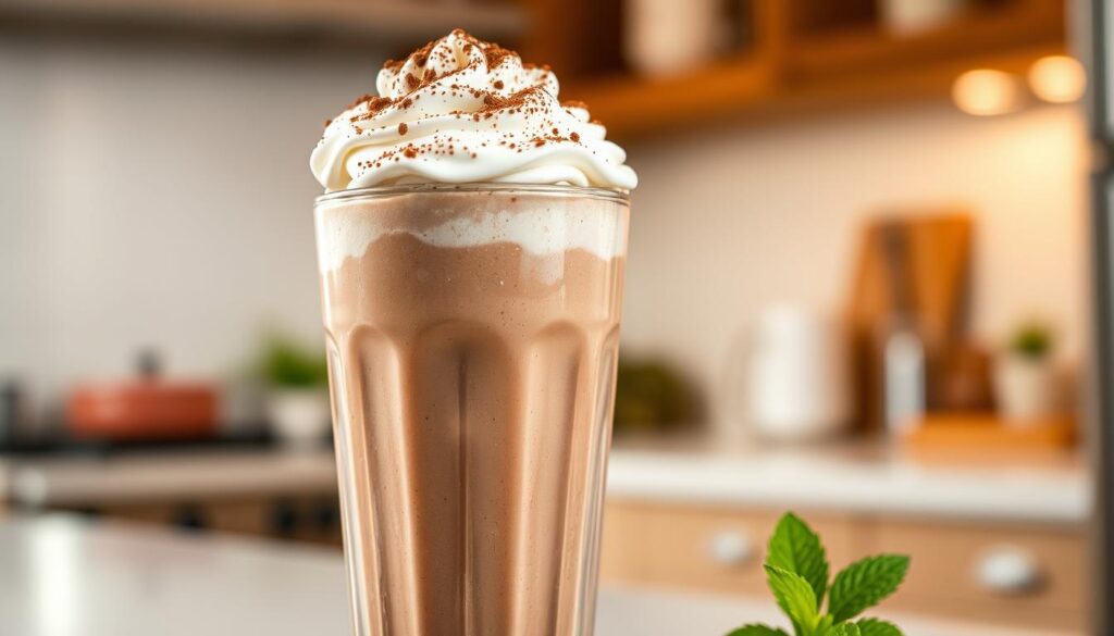 chocolate protein milkshake