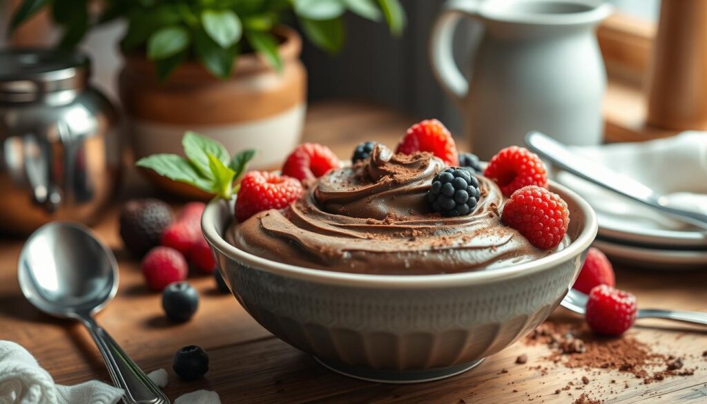 creamy vegan chocolate mousse