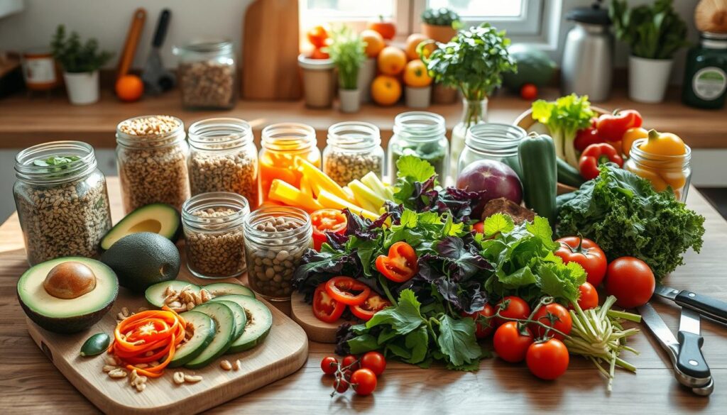 raw vegan meal prepping