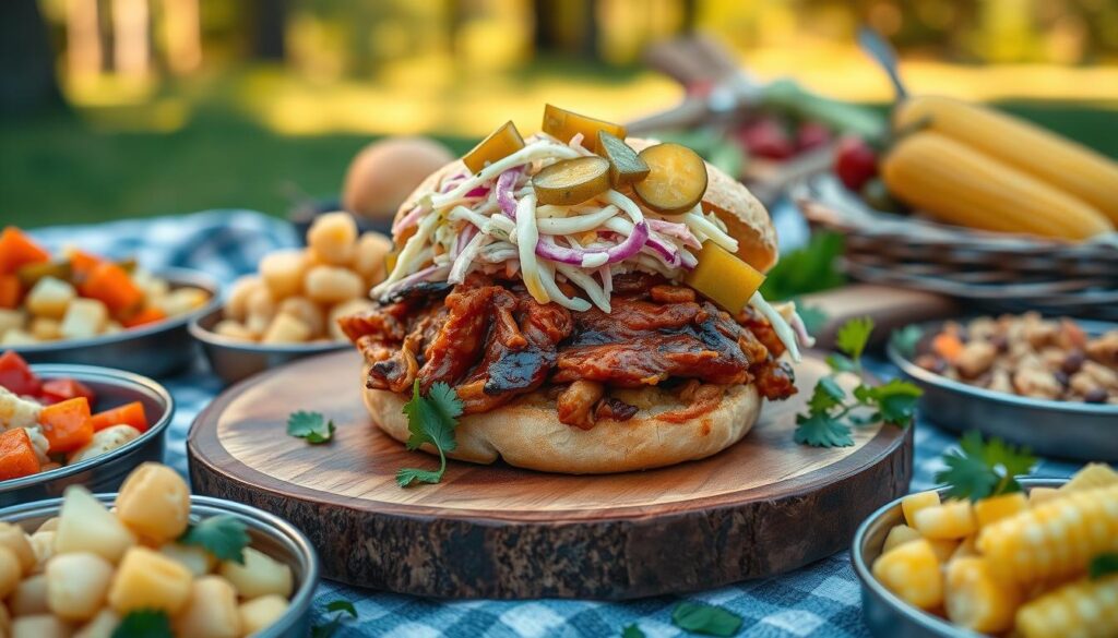 serving BBQ jackfruit