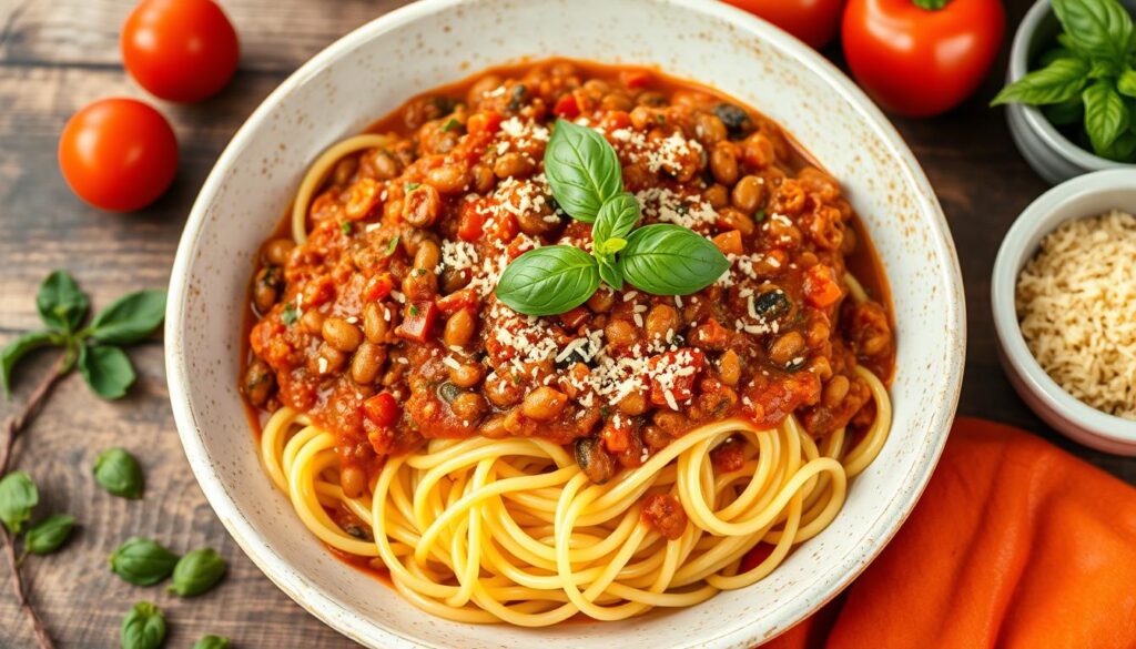 vegan lentil bolognese