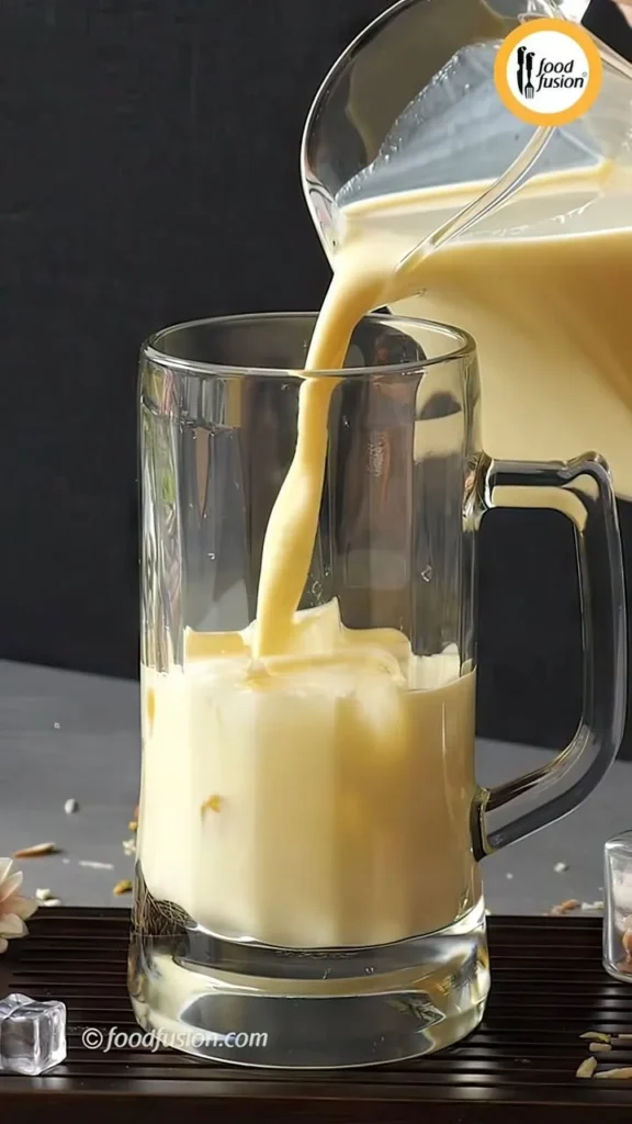 Sweet sattu drink prepared with natural ingredients for a healthy refreshment